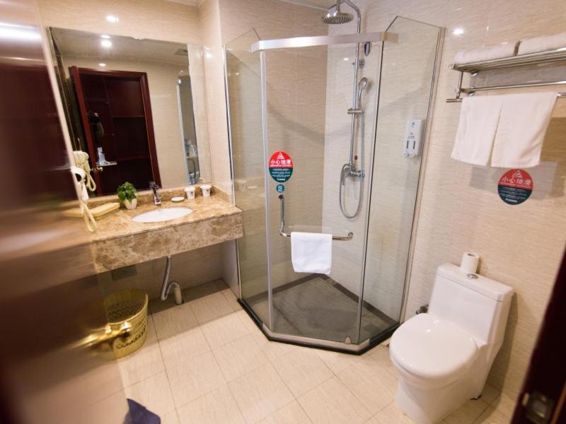 Greentree Inn Anhui Guangde Zhongyang Lecheng Business Hotel Eksteriør bilde